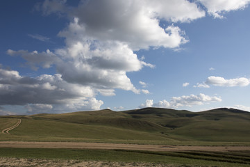 Fototapeta na wymiar Die Steppe der Mongolei
