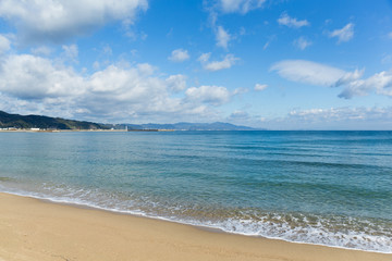 Sea sand sky and summer day