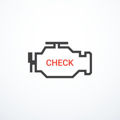 Fototapeta na wymiar Vector check engine icon