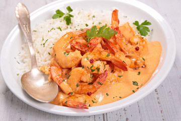 spicy shrimp with rice