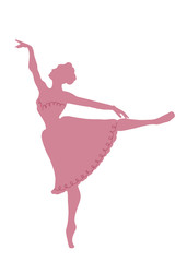 Obraz na płótnie Canvas Illustrated Ballet Dancer Design Element