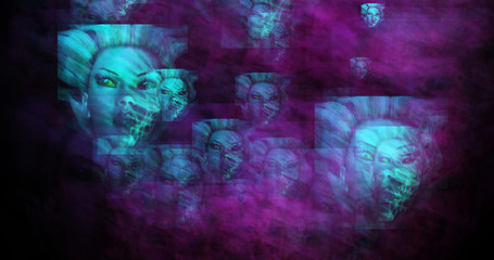 Computer generated image of surreal fairies