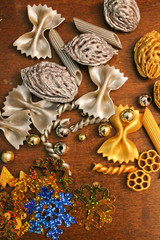 рождественские украшения и подарки, Фоновый, Текстура