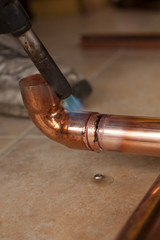 soldering copper pipes