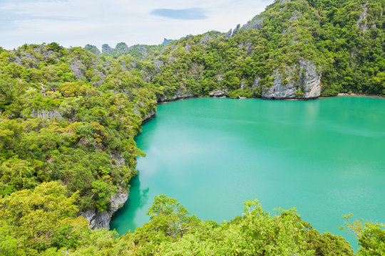 View of Talay Nai (Green Lagoon) is the "hidden lake" inside Mae