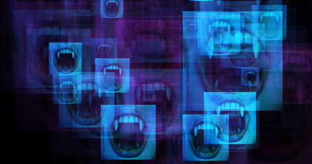 Computer generated image of surreal vampires