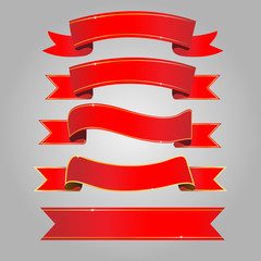 Red Ribbons Vector