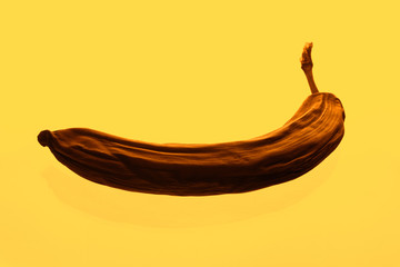 bad banana on yellow