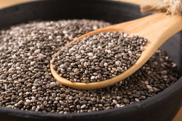 Organics chia seed for slimming and healthy