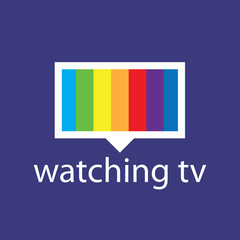 vector logo with a spectrum in the TV screen