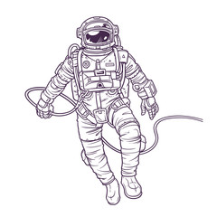 Vector illustration cosmonaut,