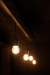 decorative light of lights in a dark room