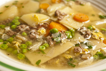 Pancutras, soup from Chile