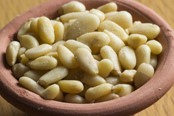 a small bowl of pine nuts