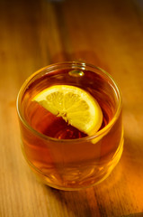 Cup of tea with lemon