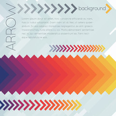 design of a template with colorful arrow shapes