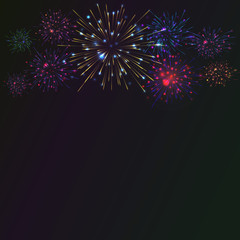 Brightly Colorful Fireworks