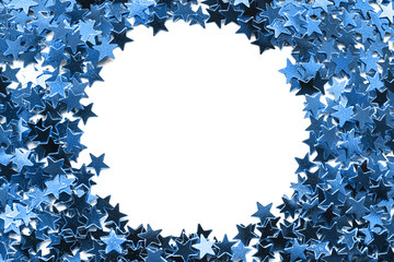 Blue confetti frame