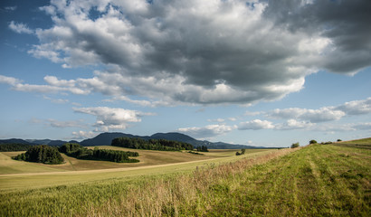 clouds over the landscape