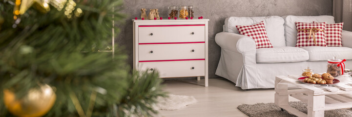 Christmas tree in living room