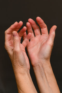 Begging / Old woman begging hands