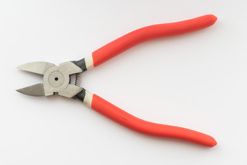 Nippers, close up / Wire-cutters on white background