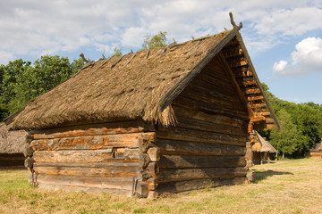 Fototapeta na wymiar Authentic Ukrainian village house.