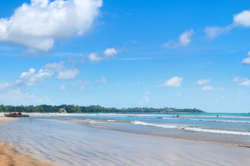 ocean, sandy beach, waves for surfing lessons
