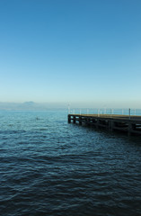 Fototapeta na wymiar Garda lake seen from Sirmione 