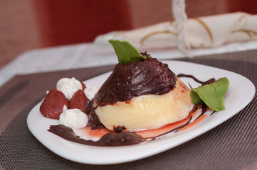 Two color homemade Pudding