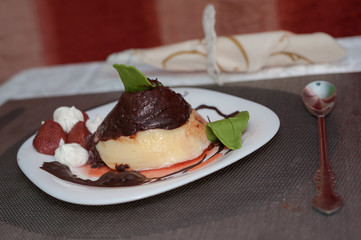 Two color homemade Pudding