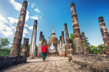 Buddha in Sukhothai Historical Park of Thailand