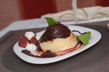 Two color homemade Pudding