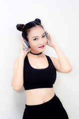 Naklejka premium Portrait of pretty young women