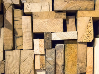 Wood timber construction material for background and texture.