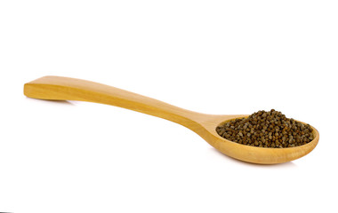 Perilla herb seed in wooden spoon