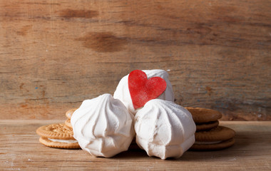 White fresh marshmallows