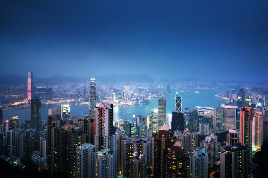 Hong kong from the Victoria peak