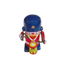 Vintage toy Soldier play a drum 