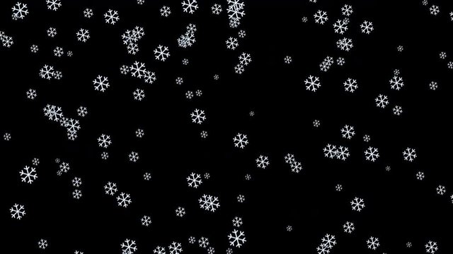Seamless cartoon snowflakes with alpha channel