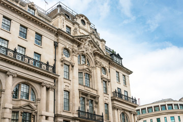 Fototapeta na wymiar Street view of old buildings in London, England, United Kingdom