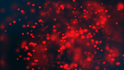Valentine's day abstract love symbol background, flying hearts.