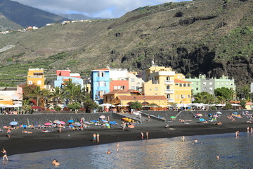 Black beach on La Palma Island, Canary Islands, Spain