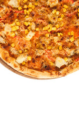 Fresh pizza with cheese 