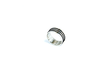 fashion rings and white background.