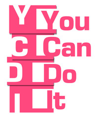 You Can Do It Pink Abstract Stripes 