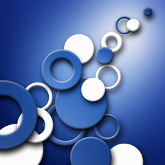 Abstract Background with Blue and White Circles