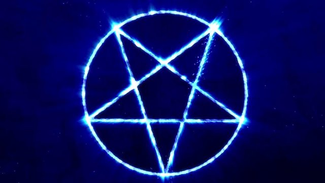 4K Inverted Pentagram Symbol Animation