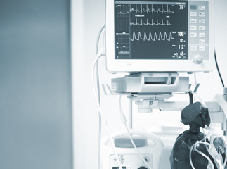 Electrocardiograph in hospital surgery