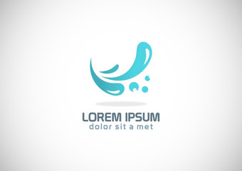 Fototapeta na wymiar water splash business logo